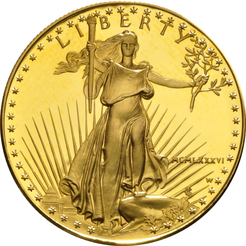 Moneda American Eagle de Oro de 1 oz Proof 1986