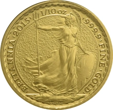 Moneda Britannia de Oro de 1/4 oz 2015