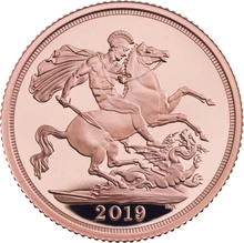 Juego de 3 Soberanos Proof 2019 en Caja Original - Doble