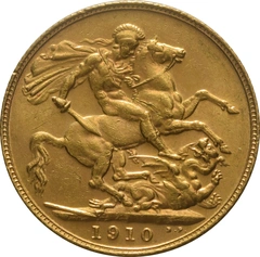 Moneda Soberano de Oro 1910 Eduardo VII (L)