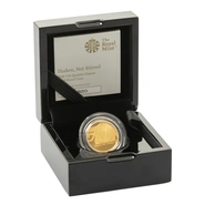 Moneda de Oro Proof de 1/4 onza en caja de regalo - James Bond 'Mezclado no agitado' 2020