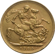 Moneda Soberano de Oro 1904 Eduardo VII (L)