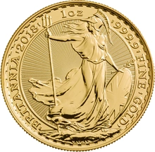 Moneda Britannia de Oro de 1 oz 2018