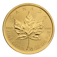 Maple Leaf Canadiense de 1/2 oz de Oro 2022