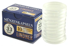 Caja de 10 Cápsulas Lindner - Monedas de Oro de 1 oz 33 mm