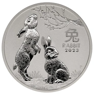 Moneda Perth Mint Calendario Lunar de Plata de 1 oz 2023 Año del Conejo