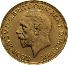 Moneda Soberano de Oro Jorge V 1929 SA