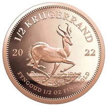 Moneda Krugerrand de 1/2 oz de Oro 2022