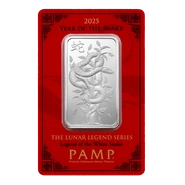 Lingote de Plata de 10 g PAMP Año de la Serpiente 2025