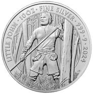 Moneda Mitos y Leyendas Little John de Plata de 10 oz 2024