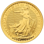 Moneda Britannia de Oro de 1/2 oz 2023 Isabel II