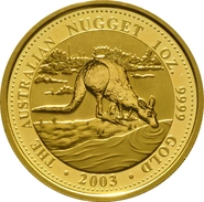 Moneda Nugget Australiano do Oro de 1 oz 2003