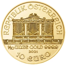 Moneda Filarmónica Viena de Oro de 1/10 oz 2021