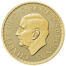 Moneda Britannia de Oro de 1/2 onza 2024
