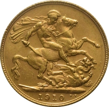 Moneda Soberano de Oro 1910 Eduardo VII (L)