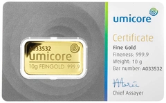 Lingote de Oro de 10 g Umicore