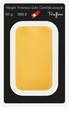 Lingote de Oro de 50 g Argor-Heraeus