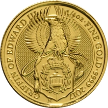 Moneda Bestias de la Reina El Grifo de Eduardo III de Oro de 1/4 oz Oro