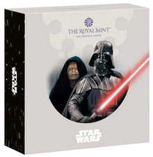 Moneda de Plata de 2 oz de La Guerra de las Galaxias -Darth Vader y el Emperador Palpatine 2023