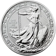 Moneda Britannia de Plata de 1 oz (Borde Oriental) 2019