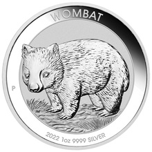 Moneda de 1oz de plata Wombat Australiano 2022