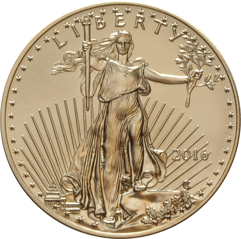 Moneda American Eagle de Oro de 1/2 oz 2016