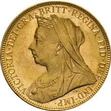 Moneda Soberano de Oro 1899 Victoria Velada (M)