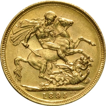 Moneda Soberano de Oro 1895 Victoria Velada (S)