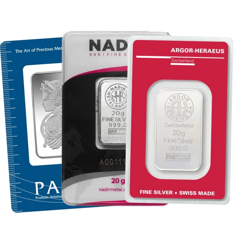 Lingote de Plata de 20 g (de Nuestra Elección)