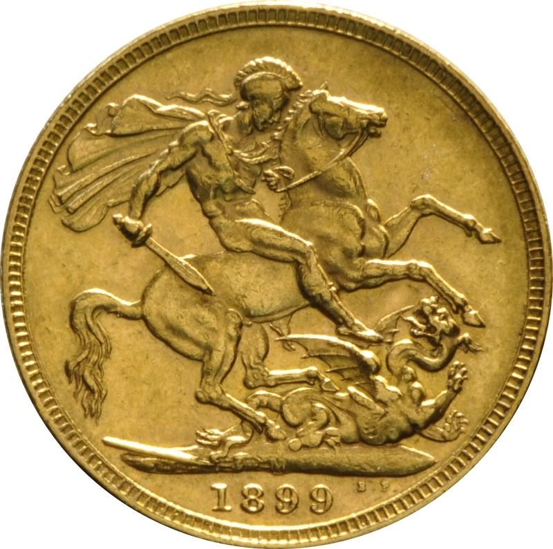 Moneda Soberano de Oro 1899 Victoria Velada (M)