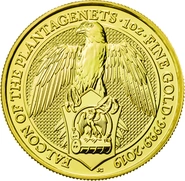 Moneda Bestias de la Reina El Halcón de los Plantagenets de Oro de 1 oz 2019