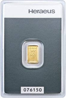 Lingote de Oro de 1 g Heraeus