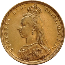 Moneda Soberano de Oro Victoria Jubileo 1889 (S)
