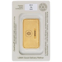 Lingote de Oro de 20 g C. Hafner