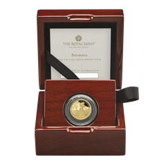 2026 Britannia UK Moneda de oro de 1/10 oz Proof Coin