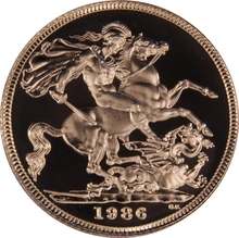 Moneda Soberano de Oro Proof 1986 en Caja Original