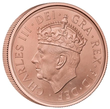 Moneda Soberano Quíntuplo de Oro Coronación Carlos III 2023
