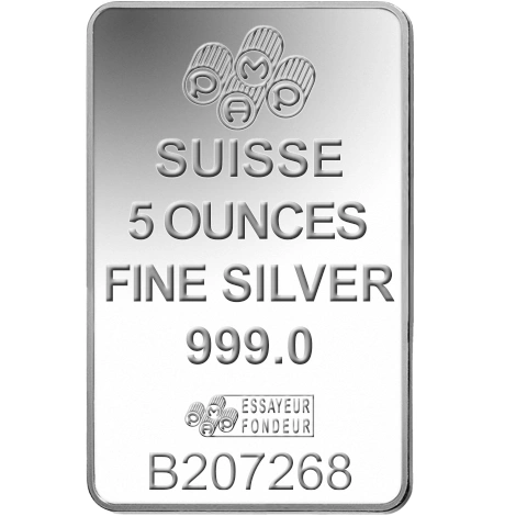 Lingote de Plata de 5 oz PAMP