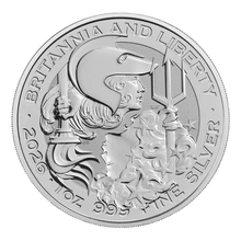 Moneda Britannia y Liberty de Plata de 1 oz 2026