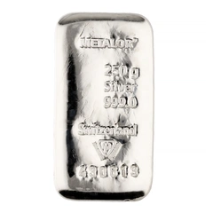 Lingote de Plata de 250 g Metalor