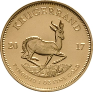 Moneda Krugerrand de 1 oz de Oro 2017