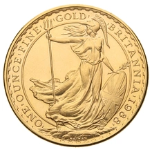 Moneda Britannia de Oro de 1 oz 1988