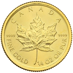 Maple Leaf Canadiense de 1/4 oz de Oro 2020
