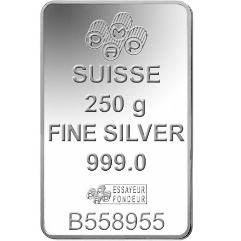 Lingote de Plata de 250 g PAMP