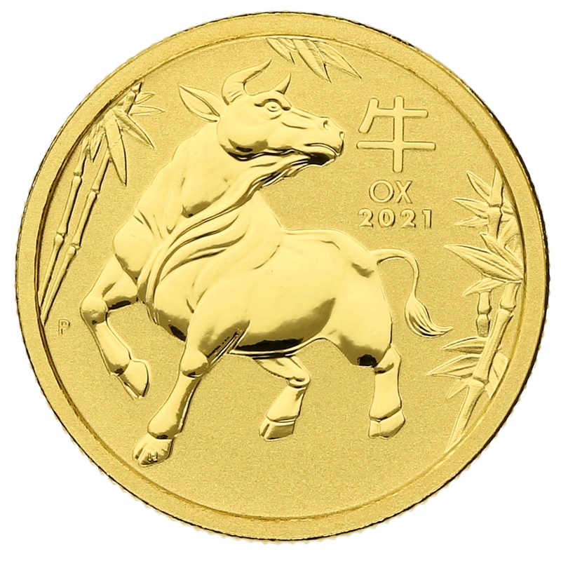 Perth Mint 1/10oz de Oro - 2021 Año del Buey