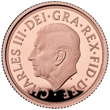 Proof San Jorge y el Dragón Moneda Soberana de Oro en Caja 2025