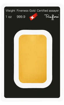 Lingote de Oro de 1 oz Argor-Heraeus
