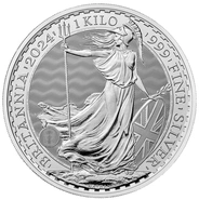 Moneda Britannia de Plata de 1 kg 2024