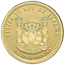 Moneda de oro de 1/10 oz del Oso Pardo Español de 2026