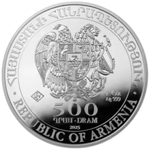 Moneda Arca de Noé Armenia de Plata de 1 oz 2025